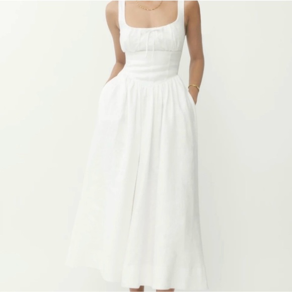 SOLD Reformation Balia Linen Dress NWOT - Picture 4 of 9